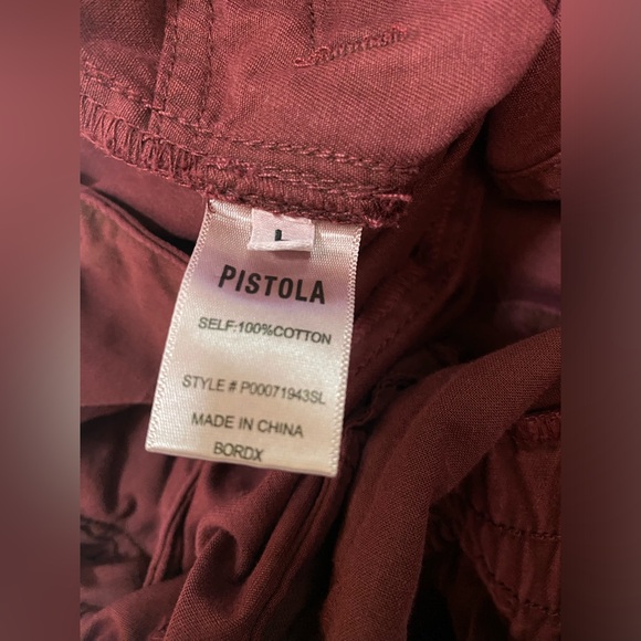 Anthropologie Pistola Rosie Button Front Jumpsuit Burgundy Size Large - Picture 10 of 13